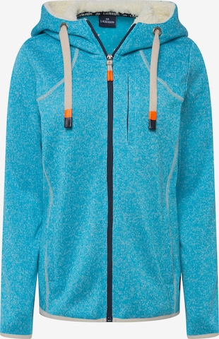 LAURASØN Fleece Jacket in Blue: front