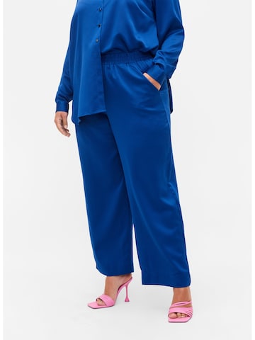 Loosefit Pantalon 'XCLAY' Zizzi en bleu : devant