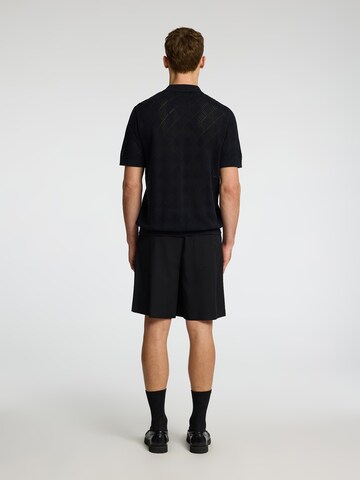 SELECTED HOMME Regular fit Плетена жилетка 'SLHARCO' в черно