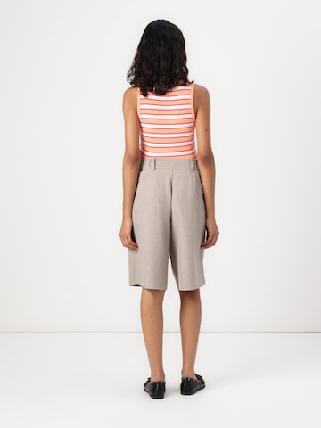 ONLY Wide leg Παντελόνι πλισέ 'ONLLinda' σε γκρι