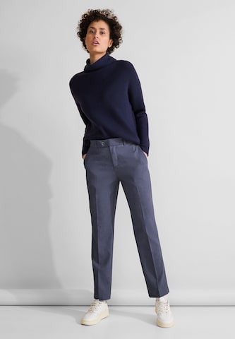 STREET ONE Regular Pleated Pants in Blue