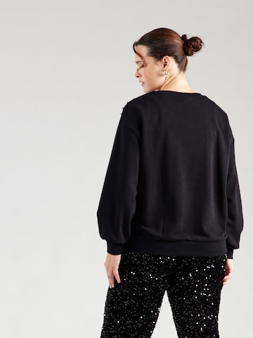ONLY Carmakoma Sweatshirt 'CARVIOLETTA' in Black