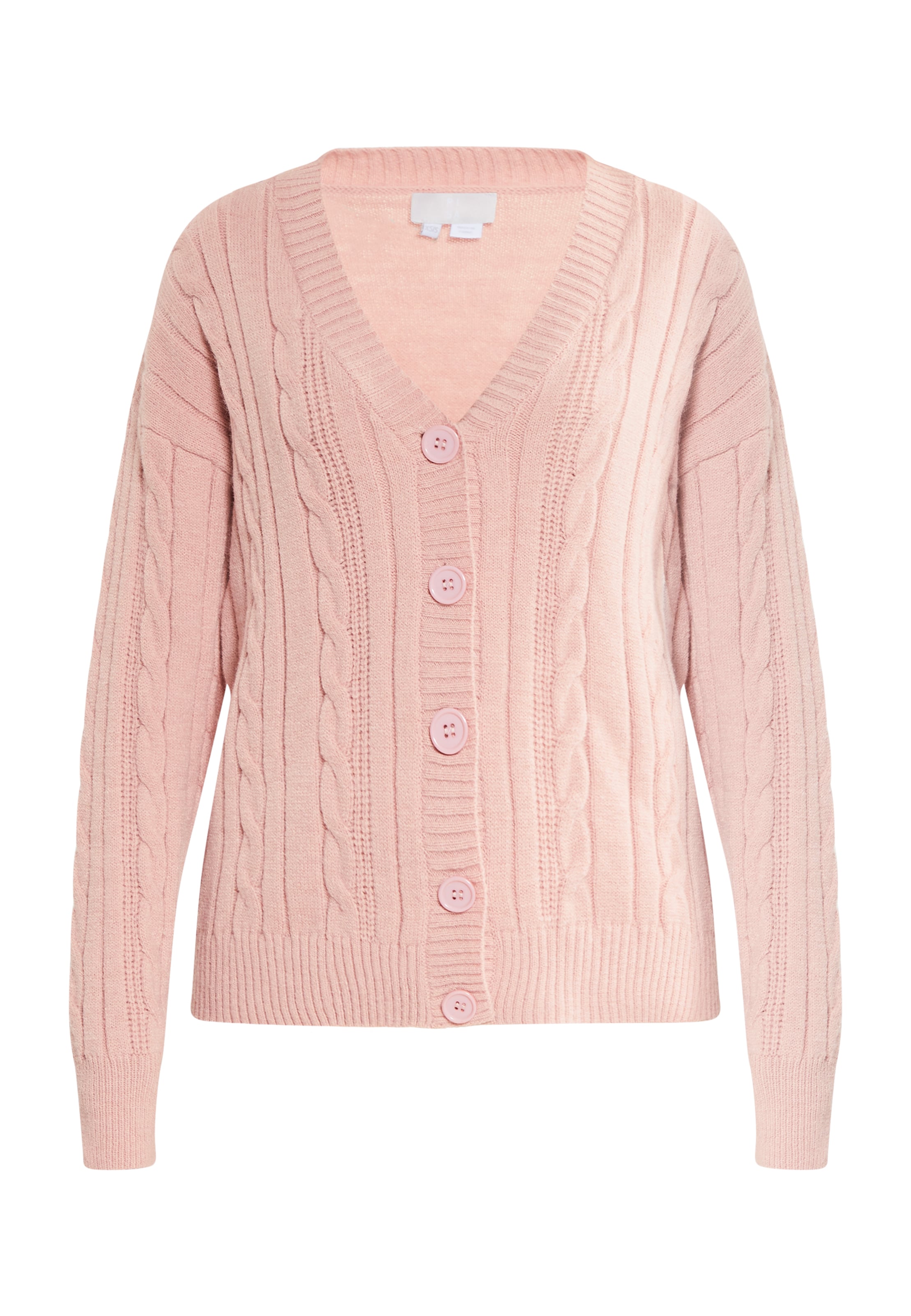 RISA Πλεκτή ζακέτα σε ροζ: μπροστά