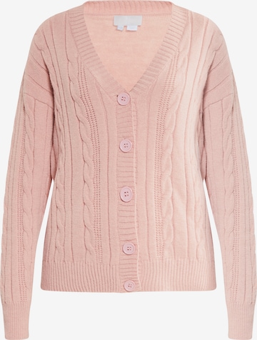 RISA Knit Cardigan in Pink: front