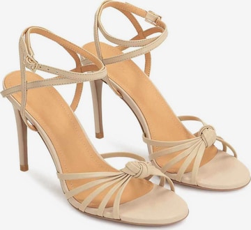 Kazar - Sandalias con hebilla en beige