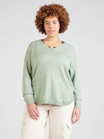 ONLY Carmakoma Sweater 'Margareta' in Green: front