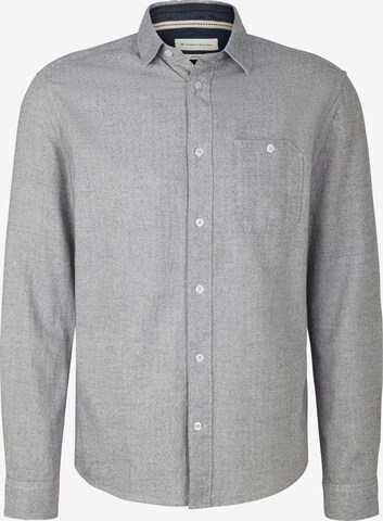 TOM TAILOR Regular fit Button Up Shirt in Grey: front