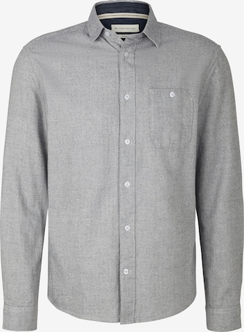 TOM TAILOR Button Up Shirt in Grey: front