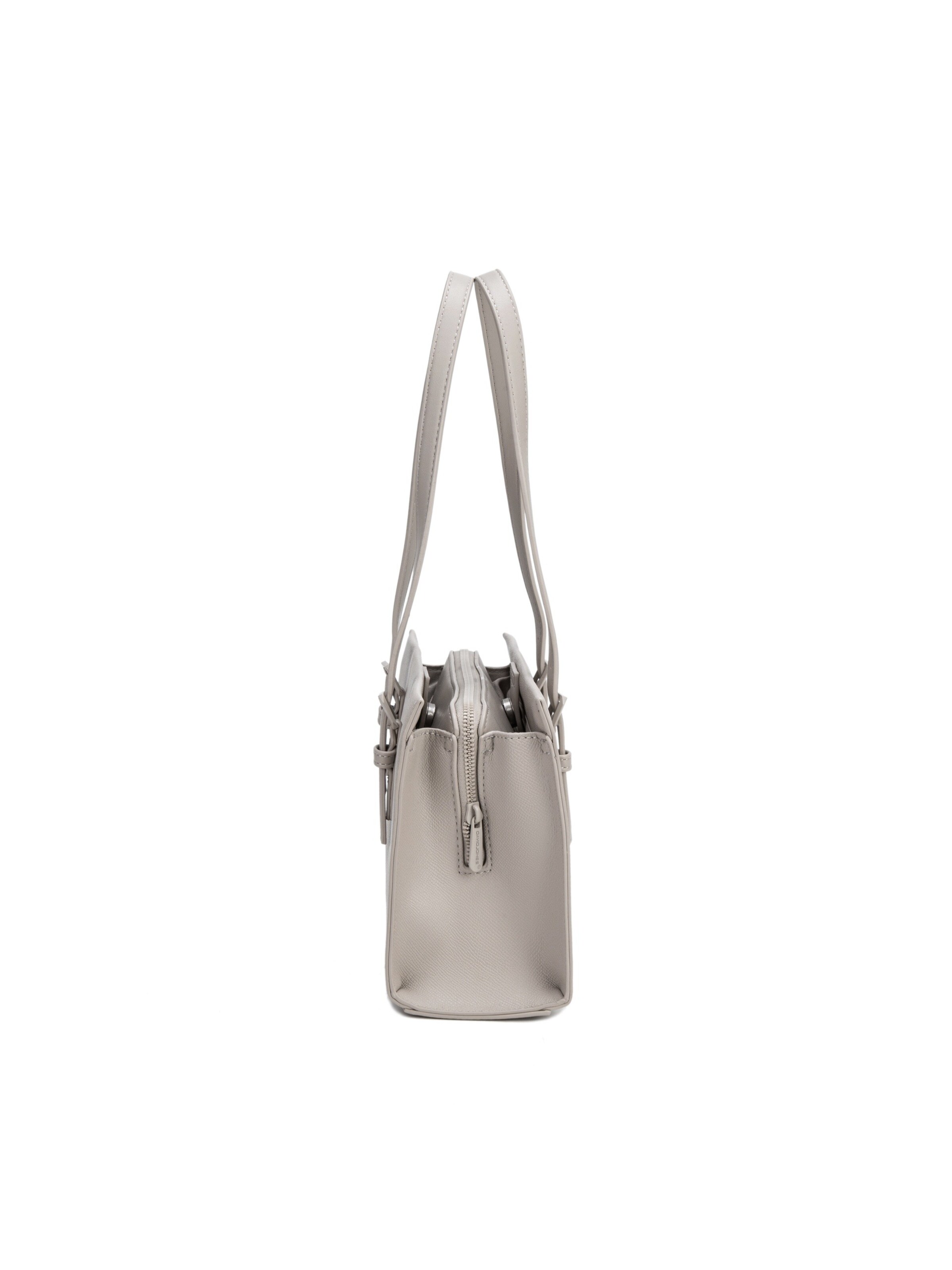 Borsa a spalla 'Borsa a spalla David Jones ecopelle Saffiano manici piatti regolabili' di David Jones in grigio