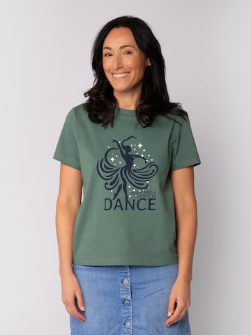 Watapparel Shirt 'Chance to dance' in Groen: voorkant