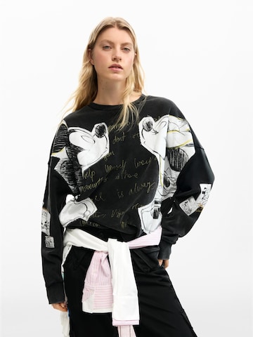 Desigual Tréning póló 'Mickey And Minnie Mouse™' - fekete: elől