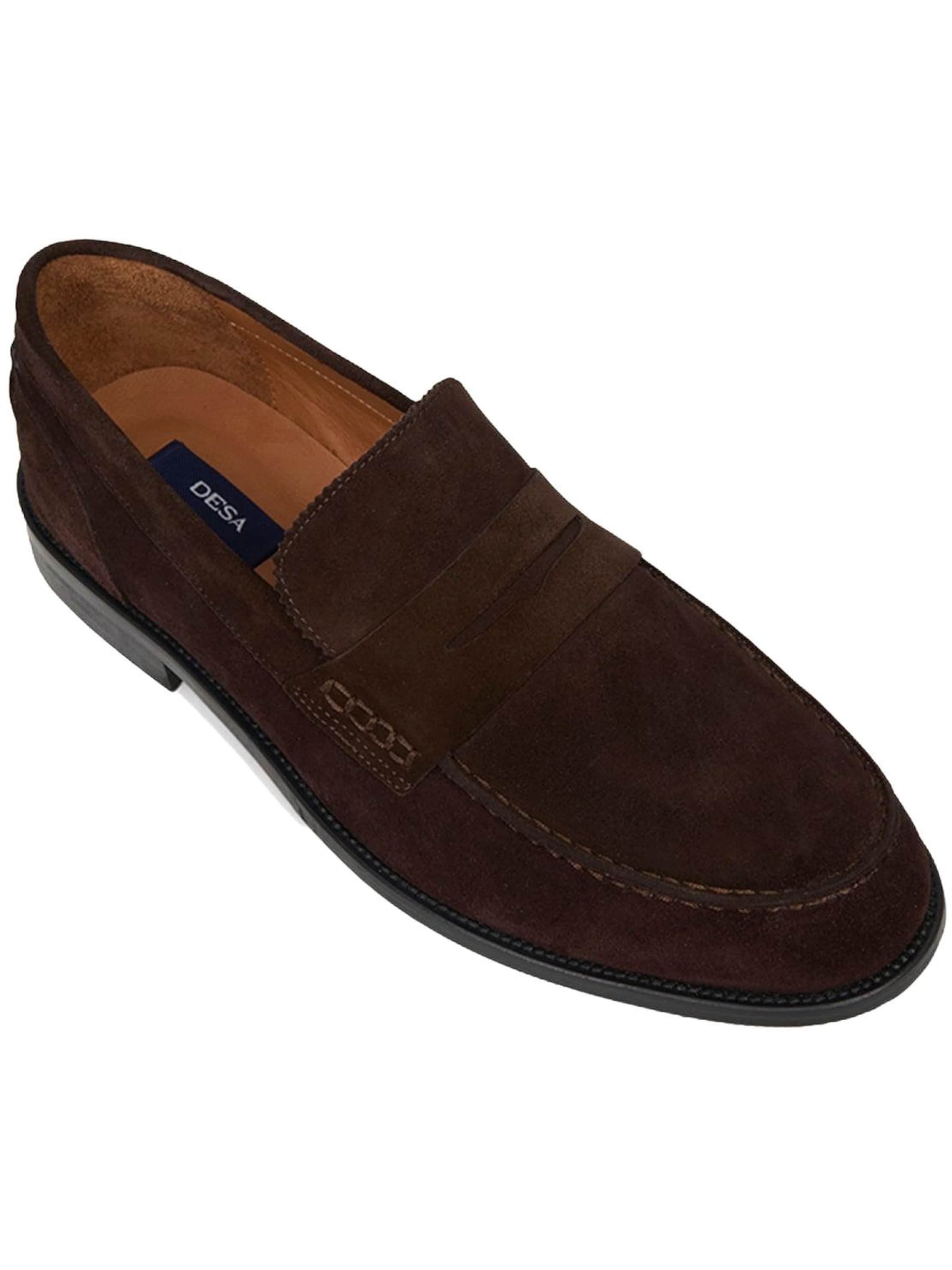 Chaussure basse 'Slipper' Desa en marron : devant