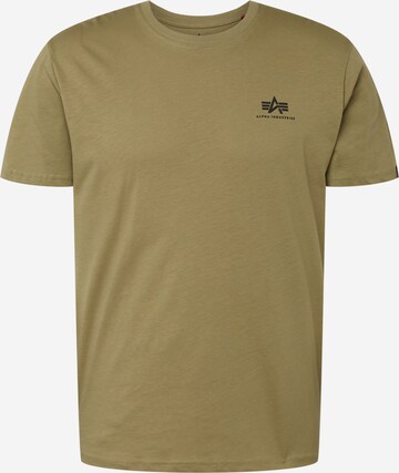 ALPHA INDUSTRIES - Ajuste regular Camiseta en verde: frente