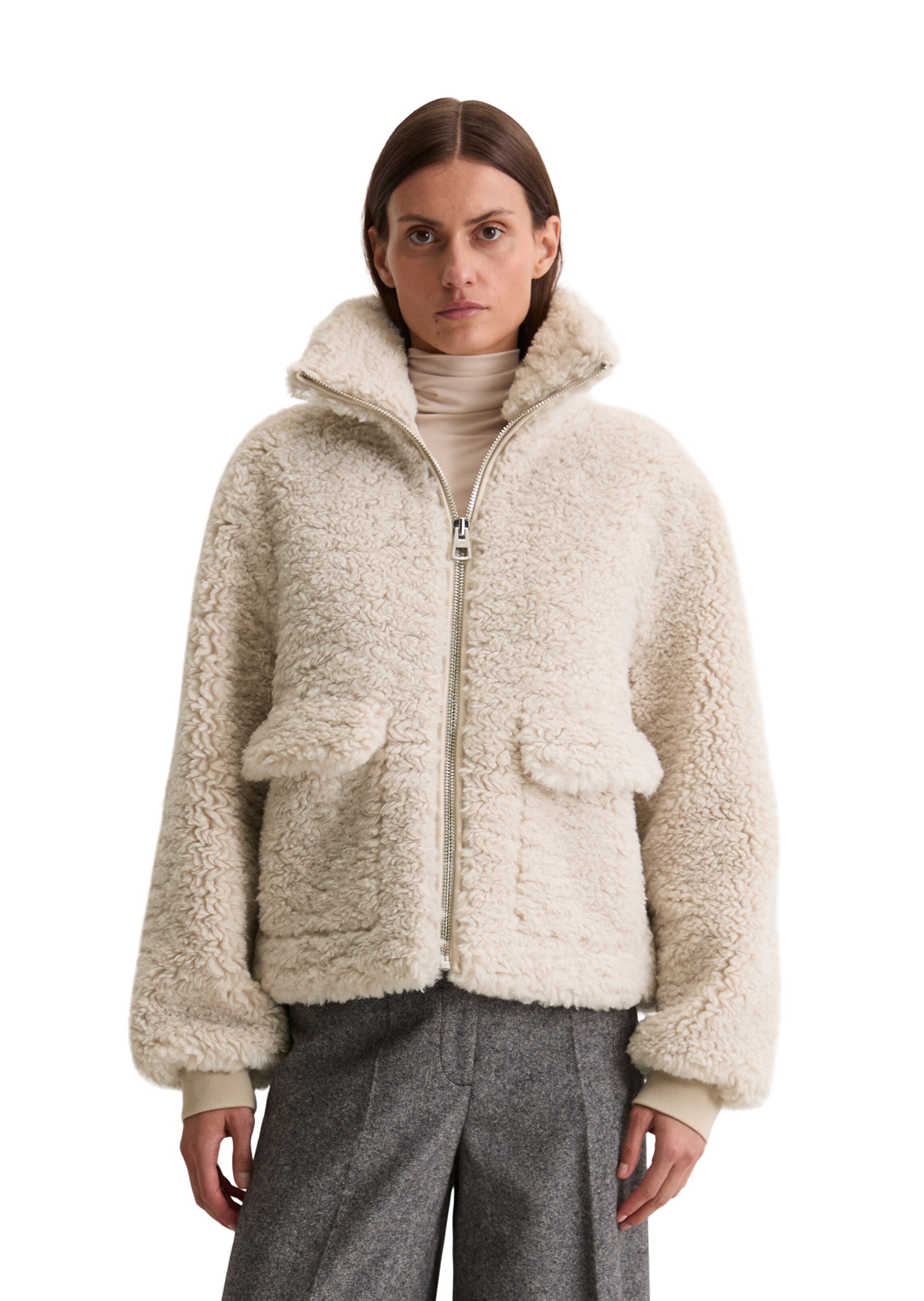 Veste mi-saison Marc O'Polo en beige : devant