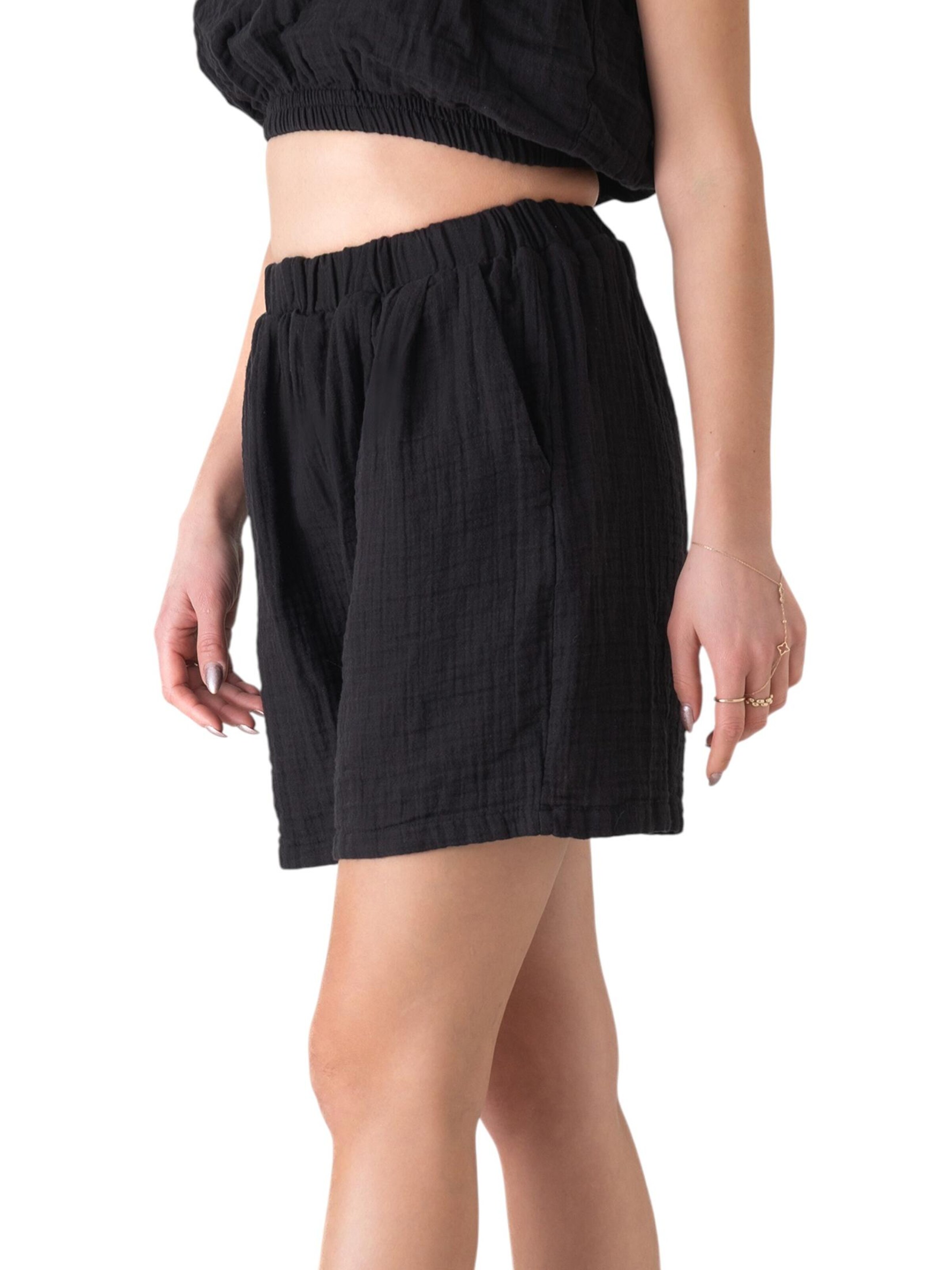 WENOR Wide Leg Hose 'NOOR'‌ in Schwarz