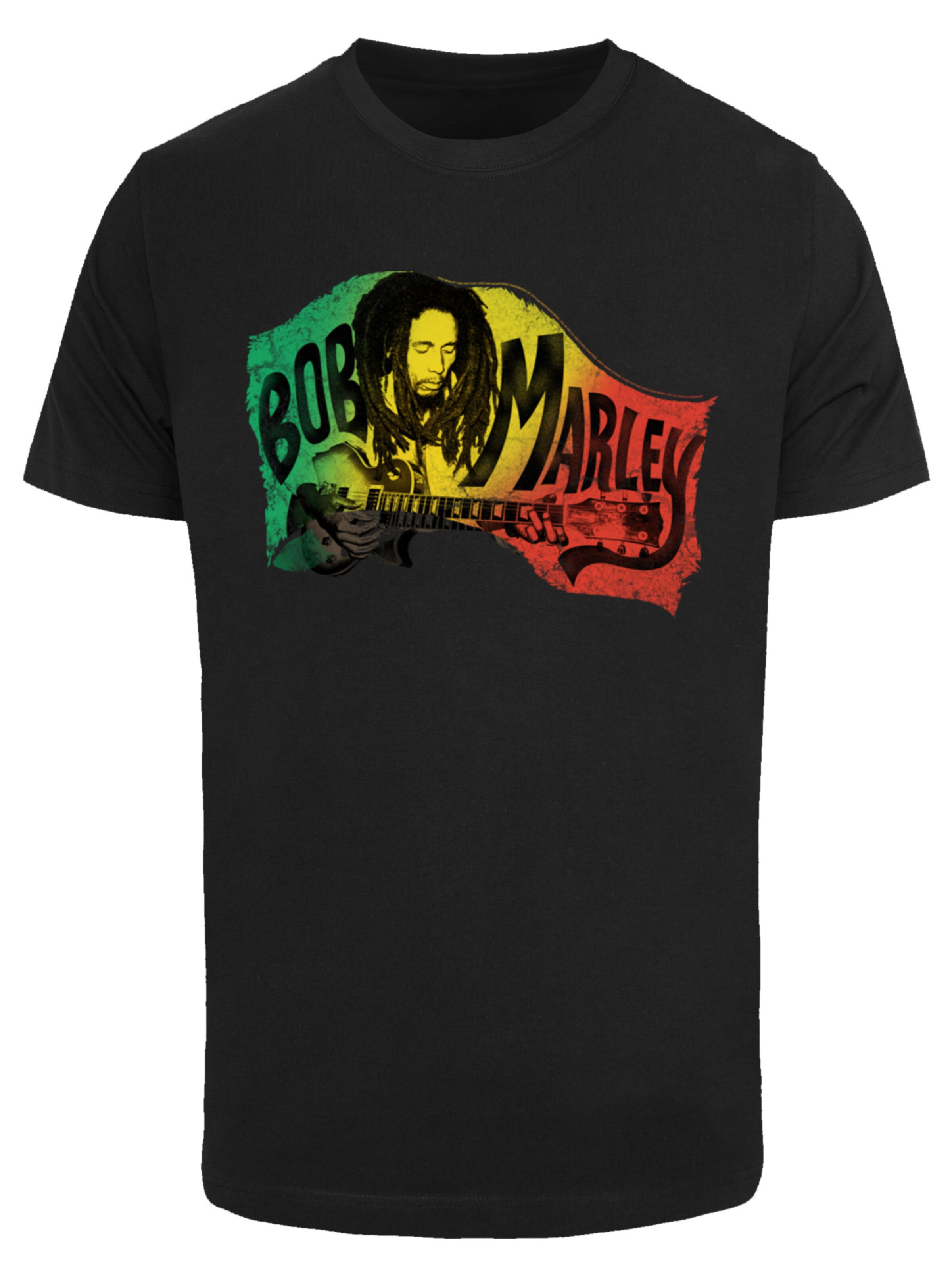 F4NT4STIC Shirt 'Bob Marley ' in Zwart: voorkant