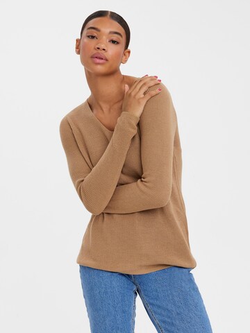 Pull-over 'NEWLEXSUN' VERO MODA en beige : devant