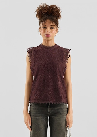 QS Blouse in Lila: voorkant