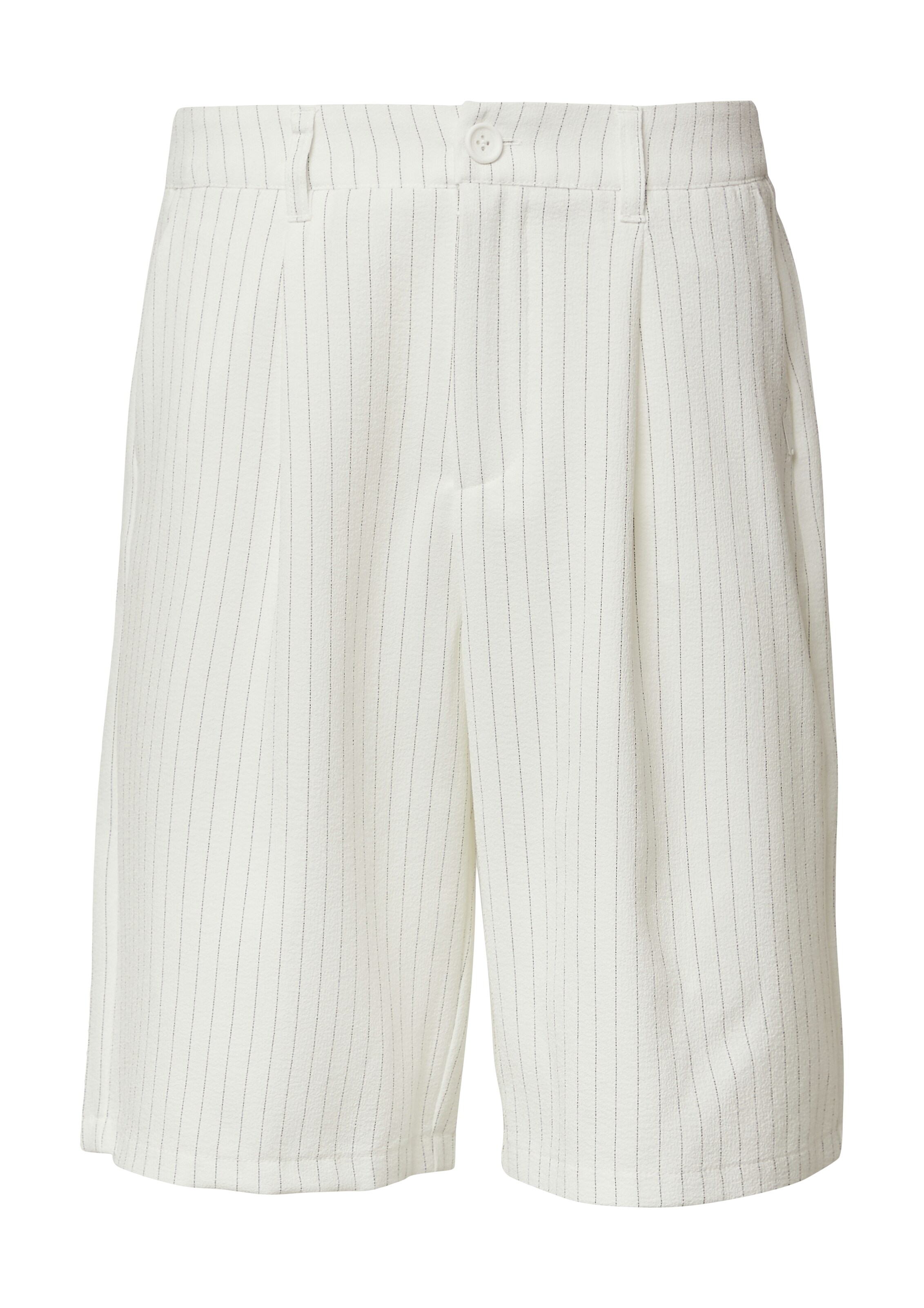 QS Wide leg Bandplooibroek in Beige: voorkant