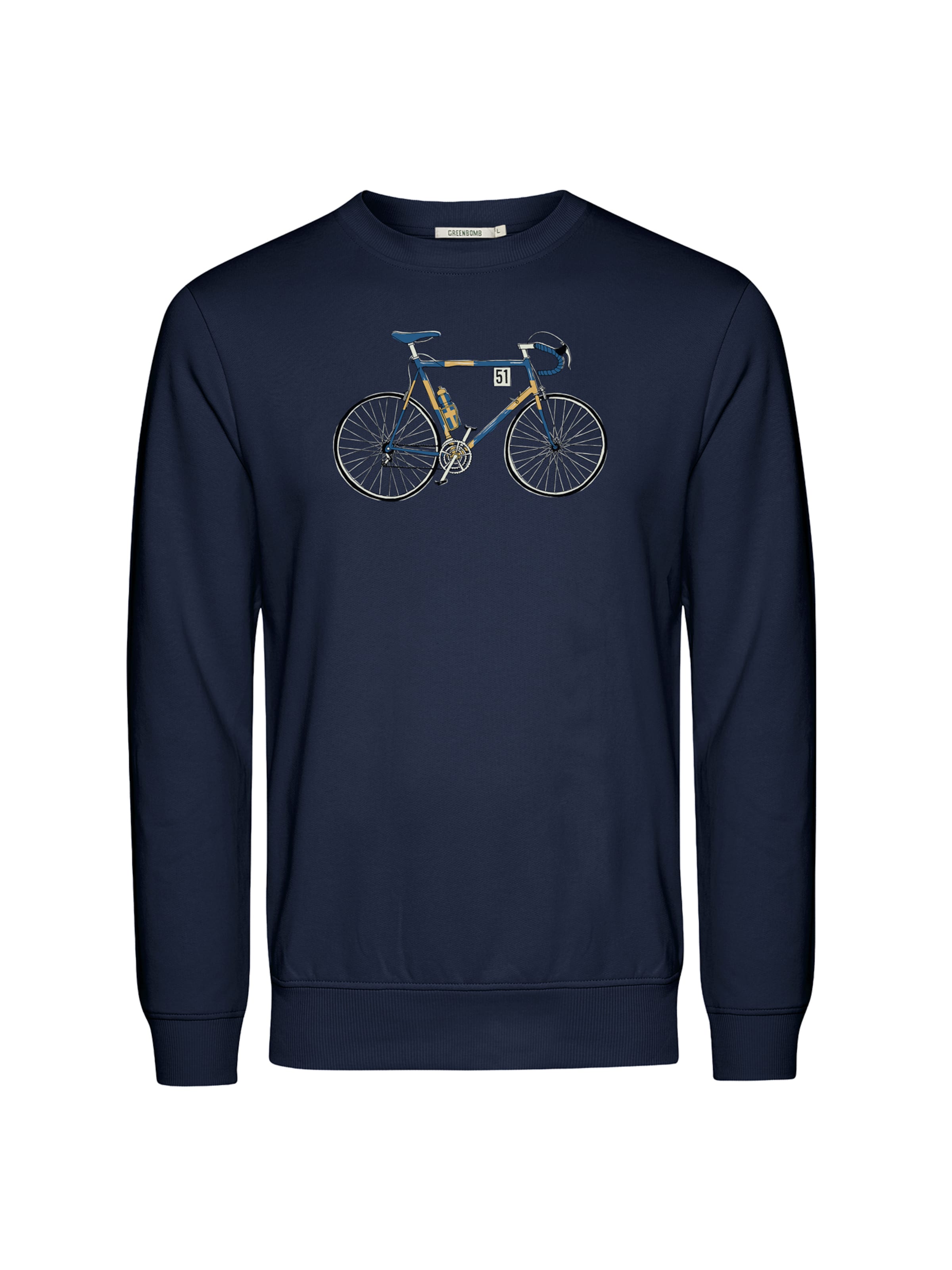 GREENBOMB Sweatshirt ' Wild Knut 2 ' in Blauw: voorkant