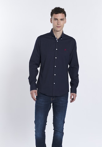 mėlyna DENIM CULTURE Standartinis modelis Marškiniai ' MILAN '