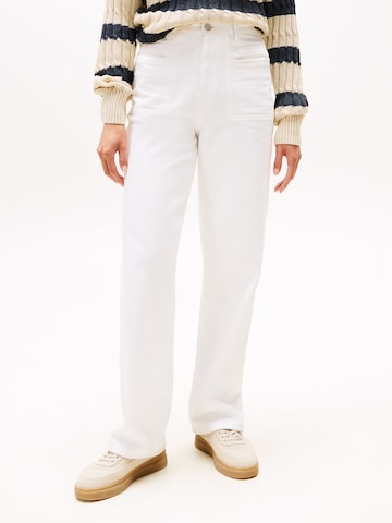 TOMMY HILFIGER Loosefit Jeans in Wit: voorkant