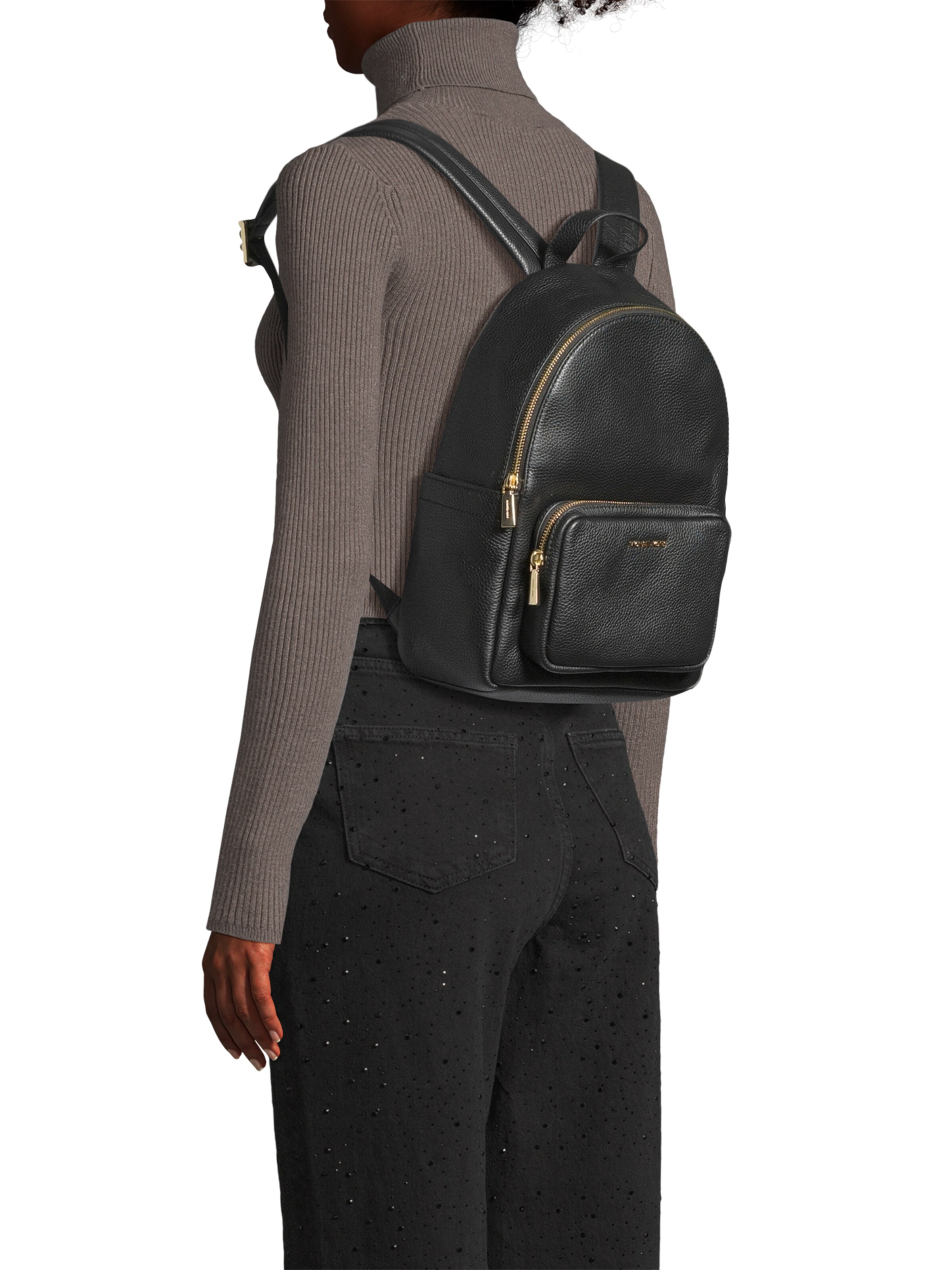 MICHAEL Michael Kors Backpack in Black: front