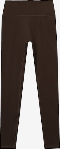 Skinny Pantalon de sport 4F en marron : devant