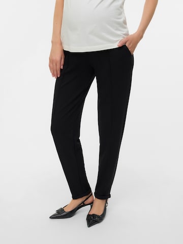 MAMALICIOUS Zúžený Kalhoty 'MLLIF' – černá: přední strana