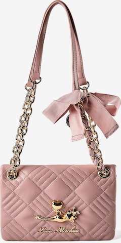 Sac bandoulière 'Frog' Love Moschino en rose : devant