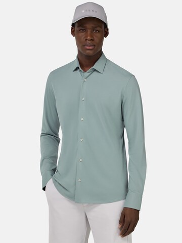 Boggi Milano Regular fit Button Up Shirt 'B Tech' in Green: front