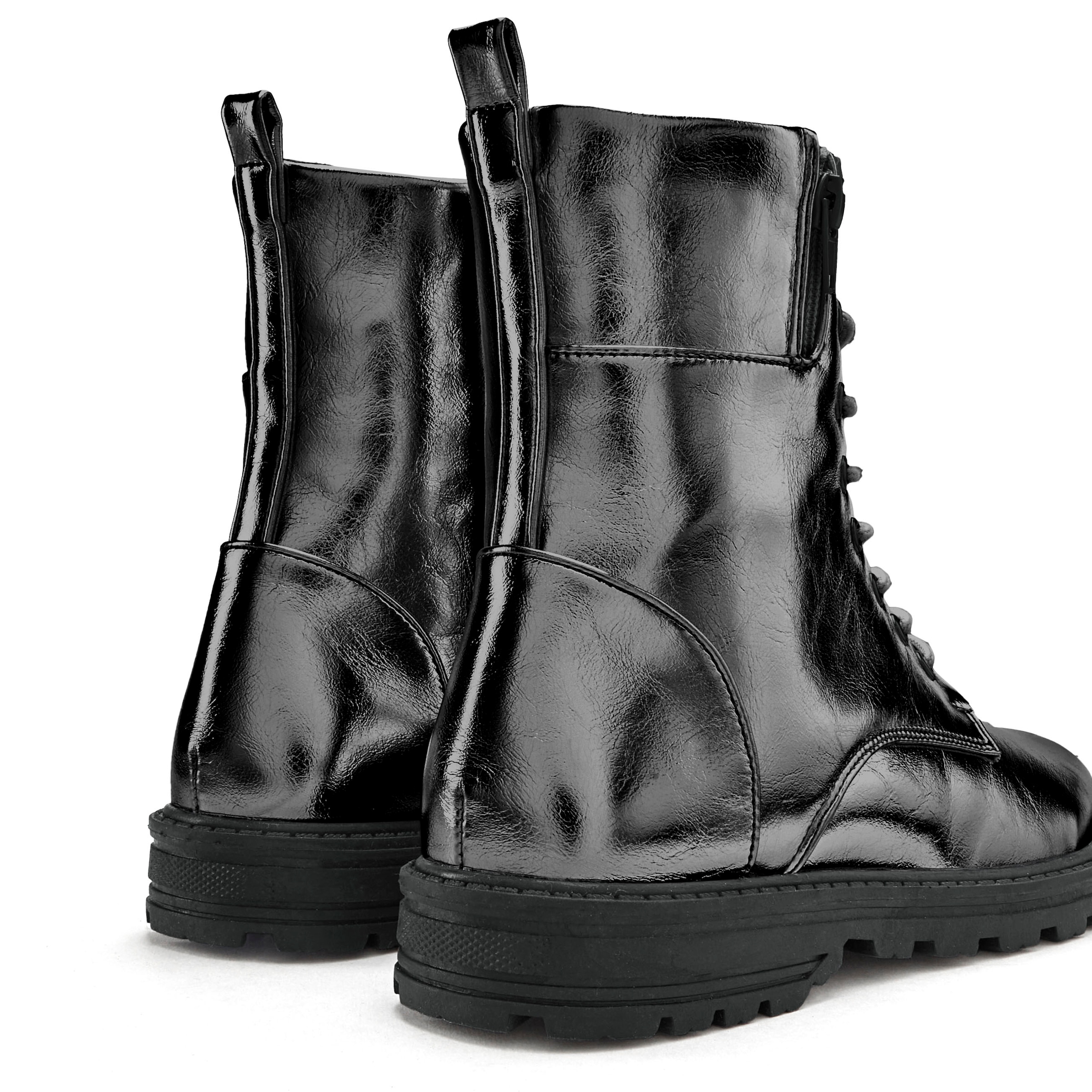 LASCANA Lace-Up Ankle Boots in Black