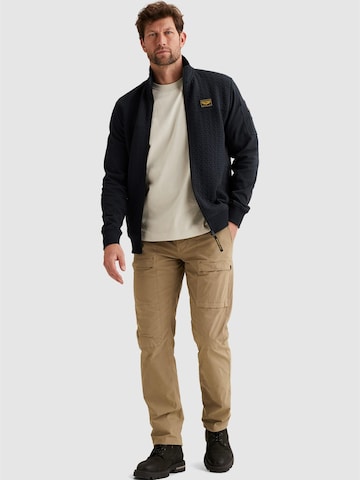 Felpa 'PME LEGEND - Sweat jacket with textures and flight pocket' di PME Legend in blu