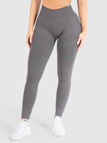 Skinny Pantalon de sport ' Solid Scrunch ' Smilodox en gris : devant
