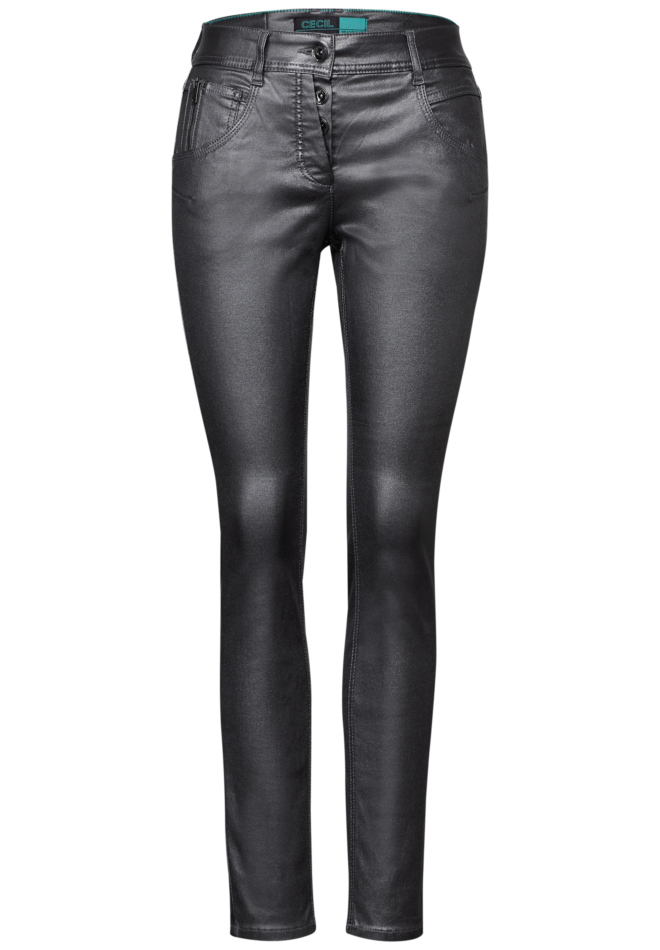 STREET ONE Slimfit Hose in Grau: Vorderseite