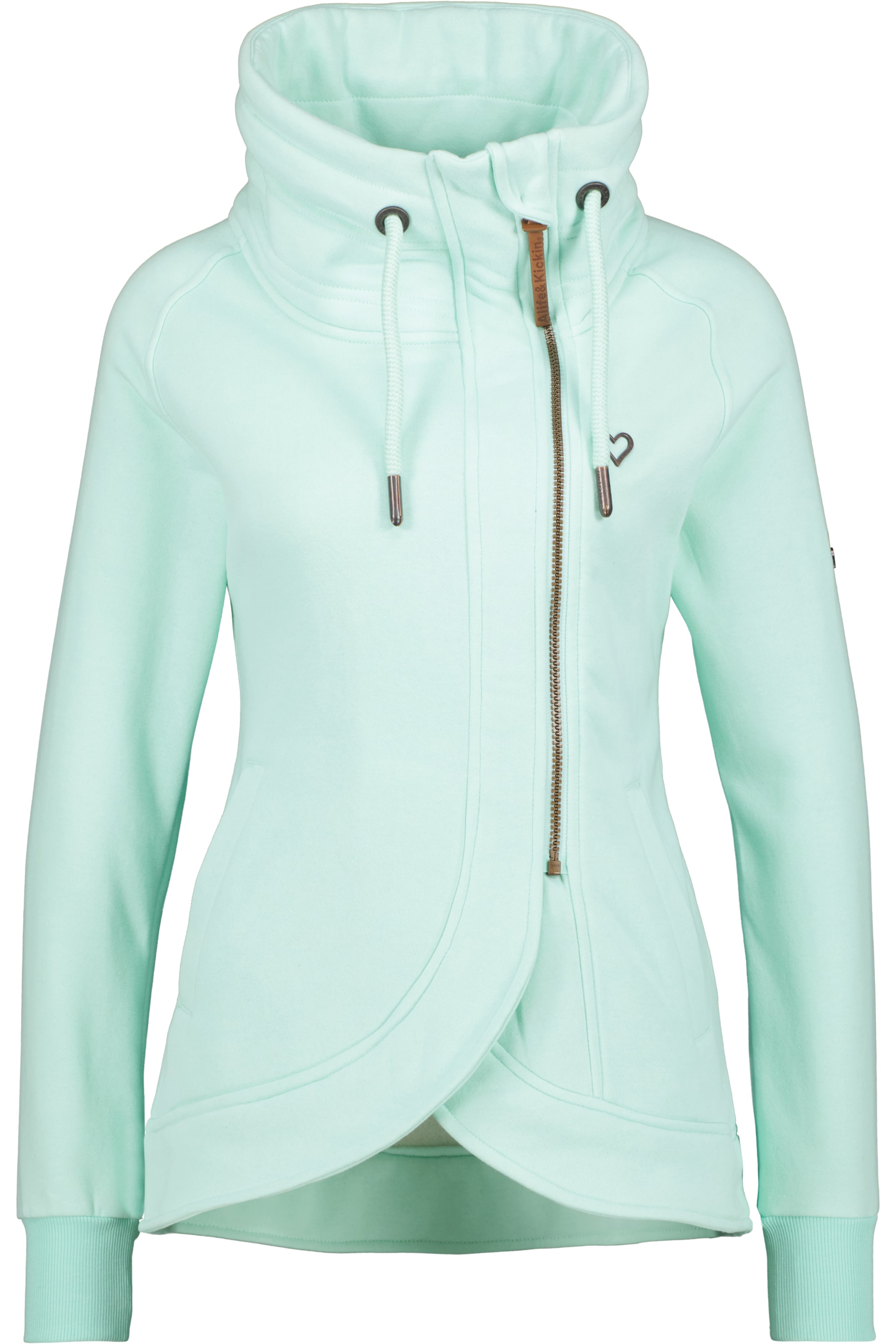 Giacca di felpa 'MeryAK' di Alife and Kickin in verde: frontale