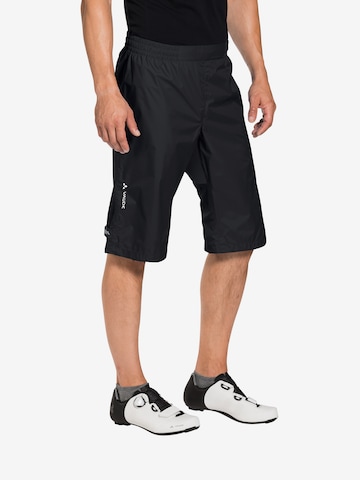 VAUDE Regular Outdoor Pants 'Drop' in Black: front