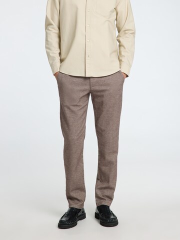 SELECTED HOMME Regular Chinobyxa 'SLHMiles' i brun: framsida