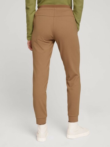 TOM TAILOR Tapered Pants in Brown