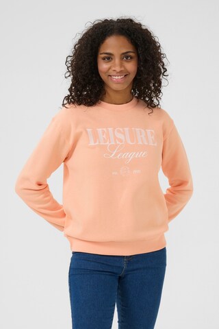 Kaffe Sweatshirt 'Viola' in Orange: front