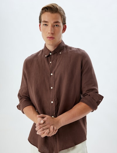 Koton Button Up Shirt in XXXL in Brown, Item view