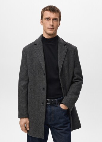MANGO MAN Between-Seasons Coat 'Hake' in Grey: front
