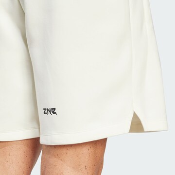 ADIDAS SPORTSWEAR Loose fit Workout Pants 'Z.N.E. Premium' in White