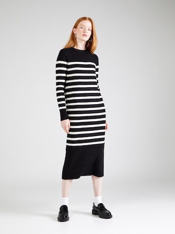 VERO MODA Knitted dress 'PLAZA' in Black: front