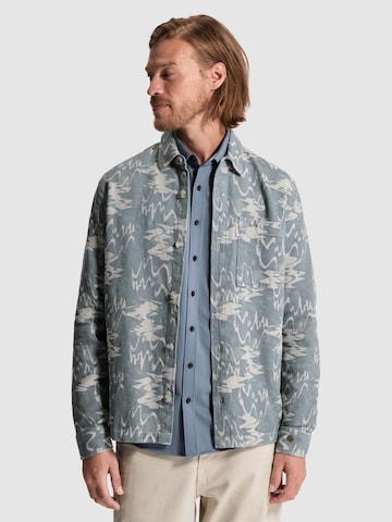 CAST IRON Skjorte 'Overshirt with jacquard pattern and button closure' i beige: forside
