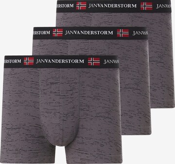 Jan Vanderstorm Boxershorts ' Norik ' in Grijs: voorkant