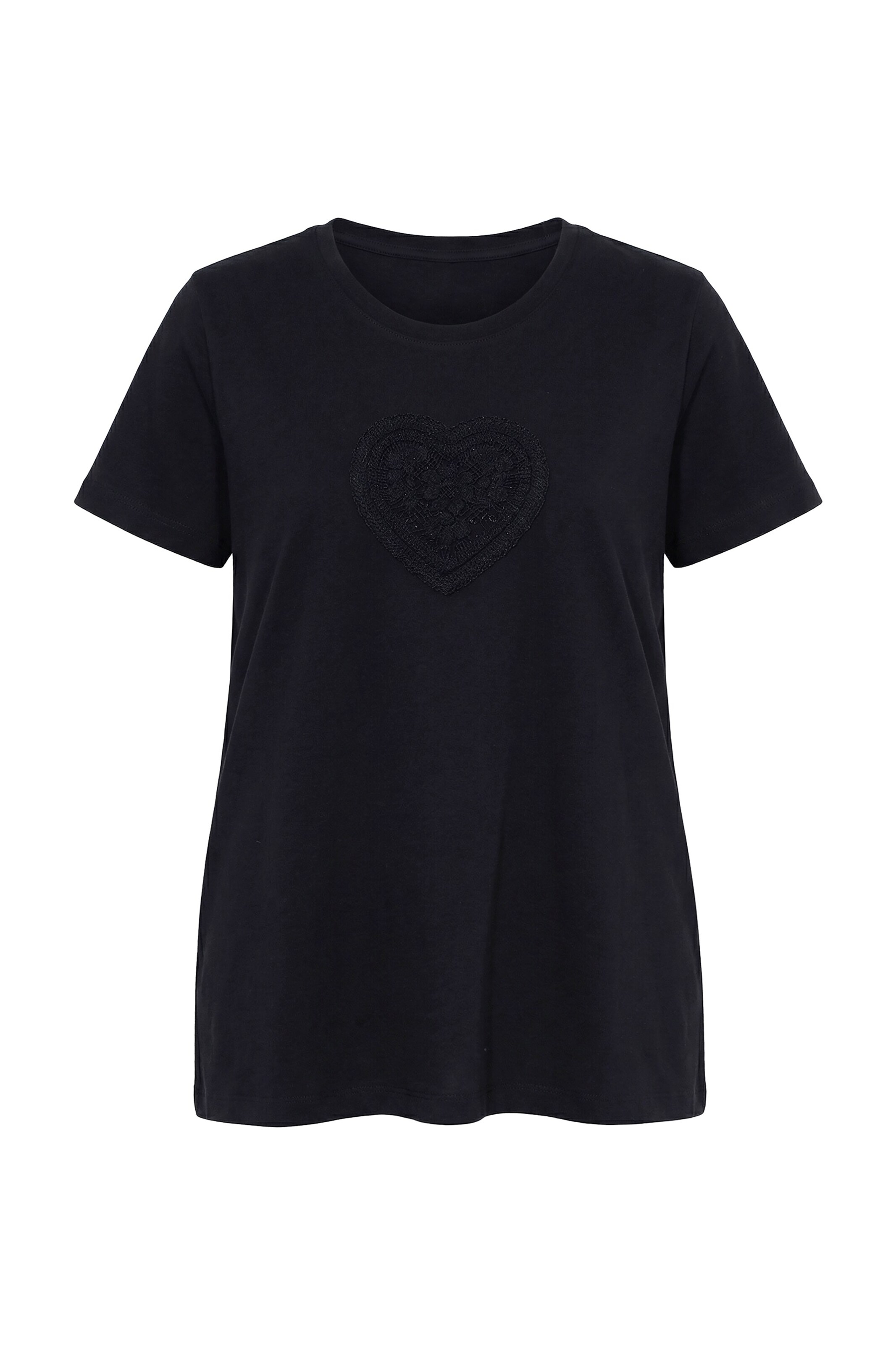 Ulla Popken Shirt in Schwarz: Vorderseite