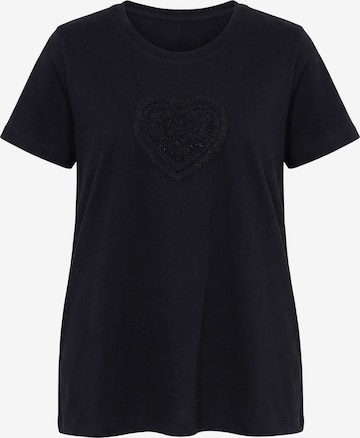 Ulla Popken Shirt in Schwarz: Vorderseite