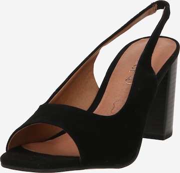 CAPRICE - Sandalias en negro: frente