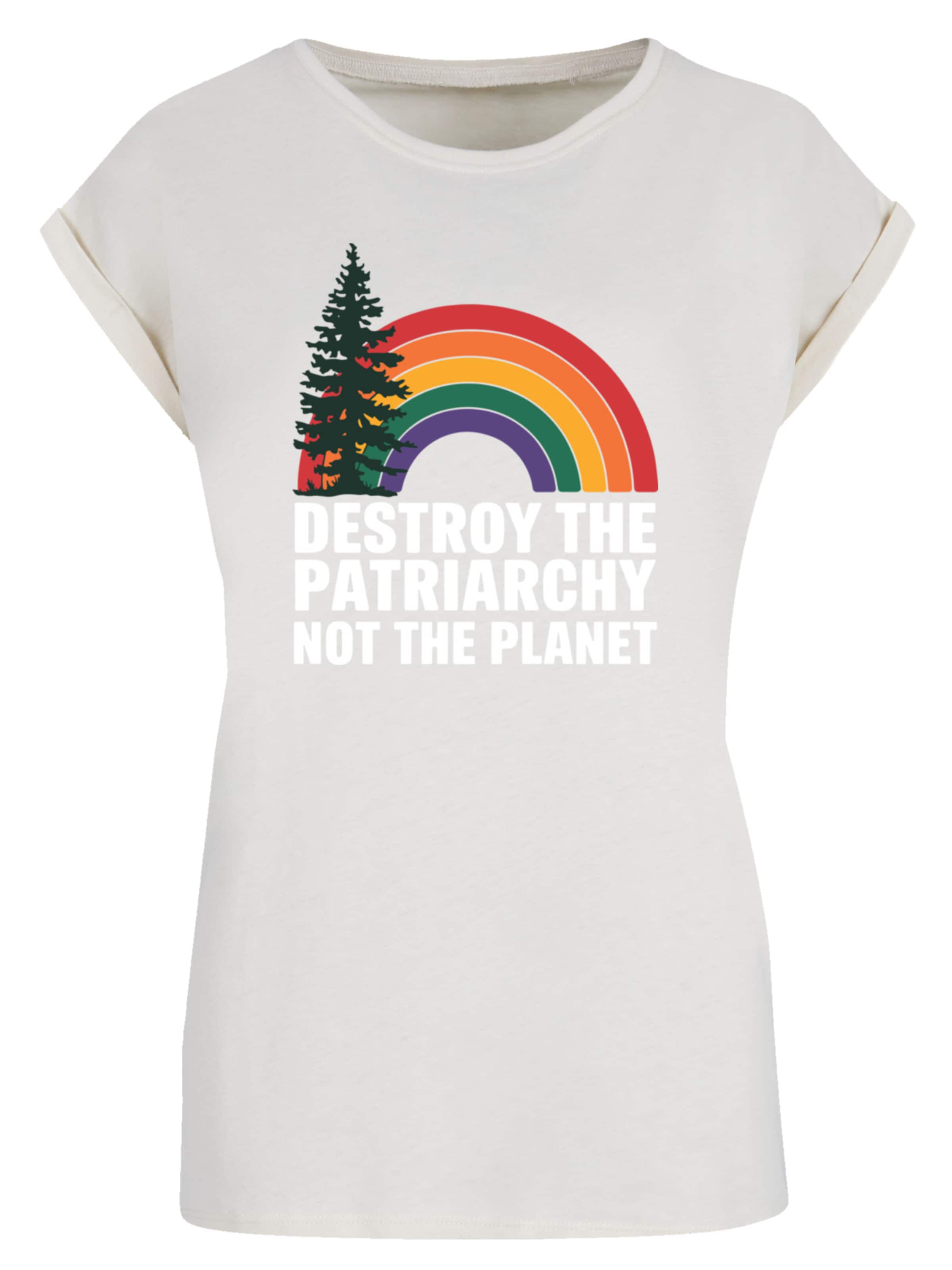 F4NT4STIC Shirt 'Internationaler Frauentag Feminismus und Umwelt' in Beige: front